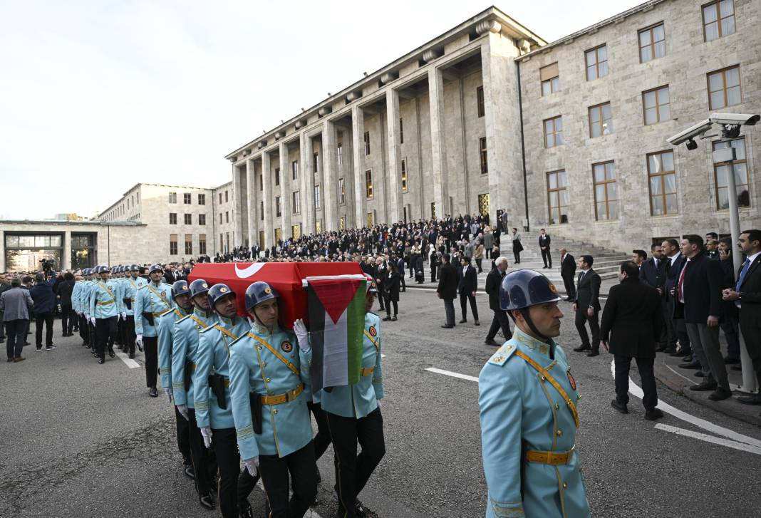 Hasan Bitmez için Meclis'te cenaze töreni. Babası Filistin atkısıyla uğurladı - Resim: 36
